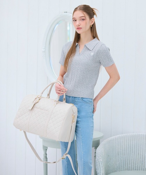 ROYAL PARTY(ロイヤルパーティー)の「【Mサイズ】キルティングボストンBAG(ボストンバッグ・レディース・オフホワイト/ブラック・FREE)」の22枚目の写真