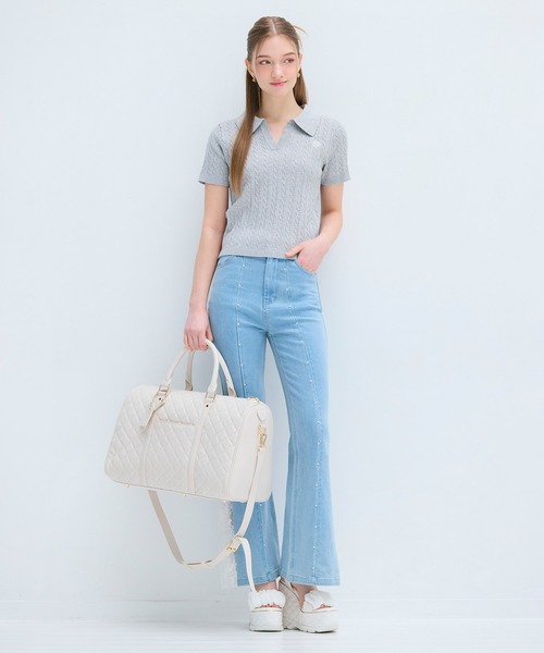 ROYAL PARTY(ロイヤルパーティー)の「【Mサイズ】キルティングボストンBAG(ボストンバッグ・レディース・オフホワイト/ブラック・FREE)」の21枚目の写真