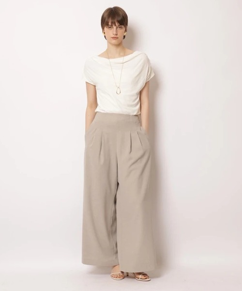 CADUNE（カデュネ）の「ドレープショートスリーブカットソー（Tシャツ/カットソー・レディース・ブルー/ベージュ/ホワイト/ブラック・38）」の10枚目の写真