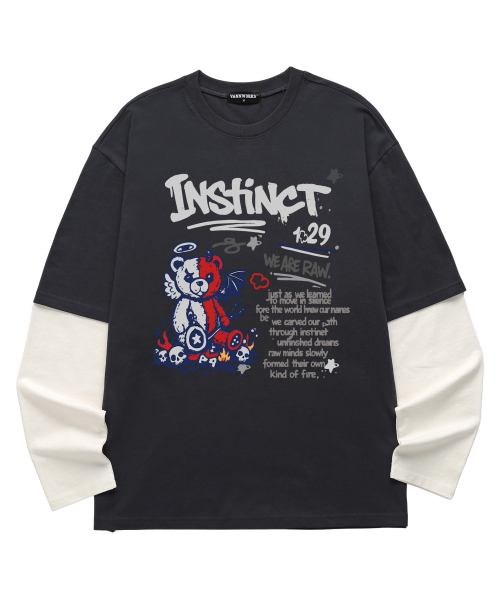 VANNWORKS（バンワークス）の「レイヤードINSTINCTロングスリーブ(VVLL0225)チャコール（Tシャツ/カットソー・メンズ・その他・SMALL/MEDIUM/LARGE/X-LARGE）」の3枚目の写真
