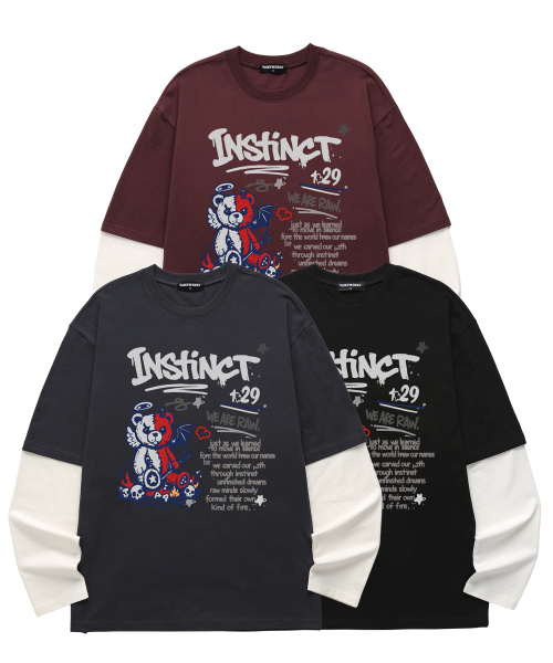 VANNWORKS（バンワークス）の「レイヤードINSTINCTロングスリーブ(VVLL0225)チャコール（Tシャツ/カットソー・メンズ・その他・SMALL/MEDIUM/LARGE/X-LARGE）」の4枚目の写真