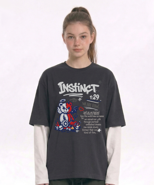 VANNWORKS（バンワークス）の「レイヤードINSTINCTロングスリーブ(VVLL0225)チャコール（Tシャツ/カットソー・メンズ・その他・SMALL/MEDIUM/LARGE/X-LARGE）」の5枚目の写真