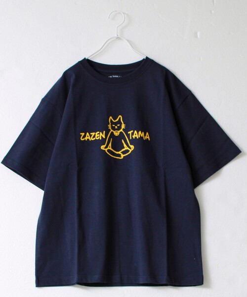 FREDY MAC(フレディーマック)の「【マックT】【ZAZEN TAMA】original body T-shirts(Tシャツ/カットソー・メンズ・ネイビー/ホワイト・M/L/S)」の1枚目の写真