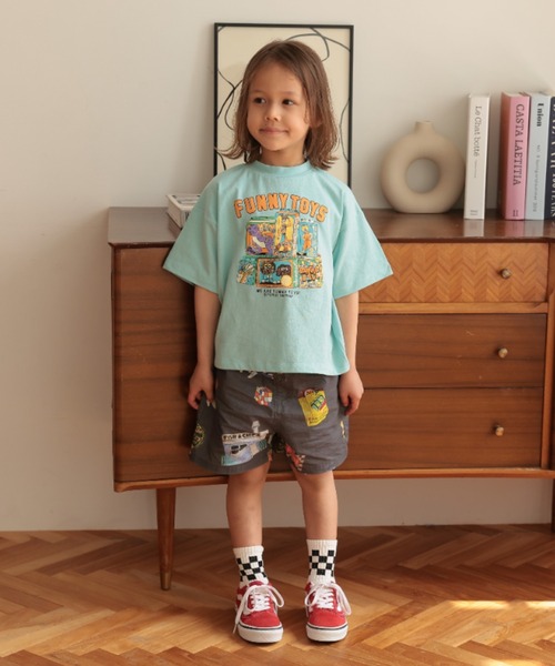 Ocean&Ground（オーシャン&グラウンド）の「FUNNY TOY'SﾌﾟﾘﾝﾄＴｼｬﾂ（Tシャツ/カットソー・キッズ・ブラック/ホワイト/ライトブルー・120/110/100/90/80/140/130）」の6枚目の写真