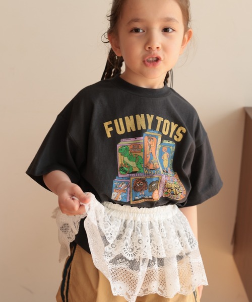 Ocean&Ground（オーシャン&グラウンド）の「FUNNY TOY'SﾌﾟﾘﾝﾄＴｼｬﾂ（Tシャツ/カットソー・キッズ・ブラック/ホワイト/ライトブルー・120/110/100/90/80/140/130）」の7枚目の写真