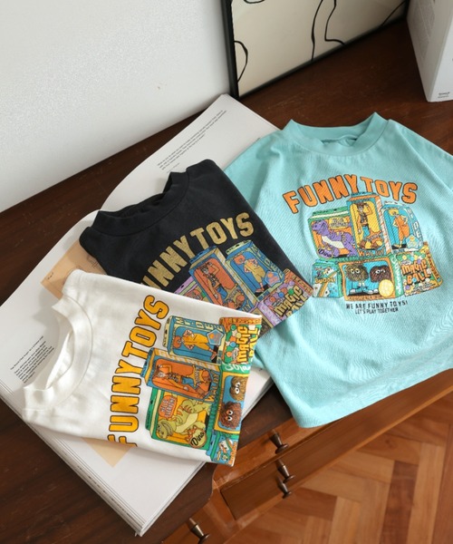 Ocean&Ground（オーシャン&グラウンド）の「FUNNY TOY'SﾌﾟﾘﾝﾄＴｼｬﾂ（Tシャツ/カットソー・キッズ・ブラック/ホワイト/ライトブルー・120/110/100/90/80/140/130）」の12枚目の写真