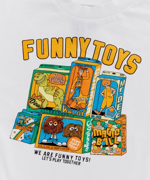 Ocean&Ground（オーシャン&グラウンド）の「FUNNY TOY'SﾌﾟﾘﾝﾄＴｼｬﾂ（Tシャツ/カットソー・キッズ・ブラック/ホワイト/ライトブルー・120/110/100/90/80/140/130）」の22枚目の写真