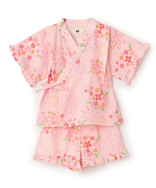 KP DECO（ケーピーデコ）の「花火あじさい柄 甚平（浴衣・キッズ・ピンク/ラベンダー・80ｃｍ/90cm/100cm/110cm）」の21枚目の写真