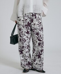 qualite | 【大人のための柄パンツ】ボタニカルプリントパンツ/春服/夏服/リラックス(その他パンツ)