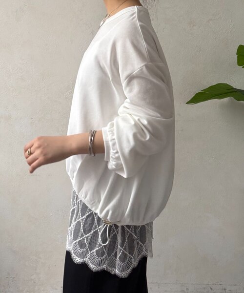 Jena espace merveilleux(ジェナ エスパスメルヴェイユ)の「ドロストバルーンPO(Tシャツ/カットソー・レディース・チャコールグレー/グレー/オフホワイト・FREE)」の11枚目の写真