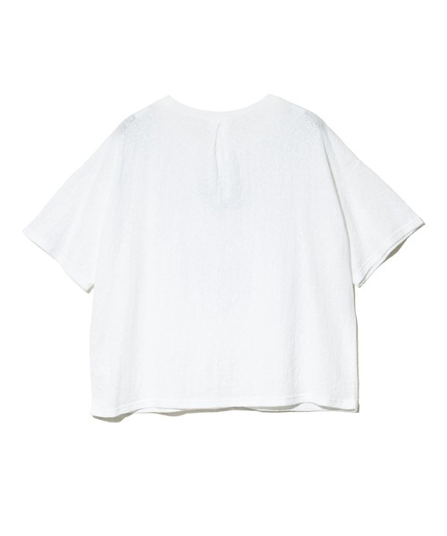 ScoLar(スカラー)の「ScoLar スカラーちゃん ローズJQ TEE(Tシャツ/カットソー・レディース・ホワイト/チャコールグレー・FREE)」の5枚目の写真