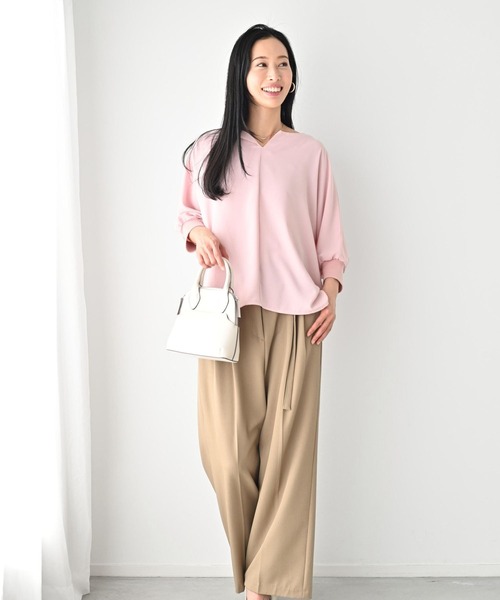 Ehre style(エーレスタイル)の「週5で使える 通勤 ブラウス ・UVカット ・洗える ・シワ無し(シャツ/ブラウス・レディース・ブラウン/ホワイト/ピンク・FREE)」の14枚目の写真