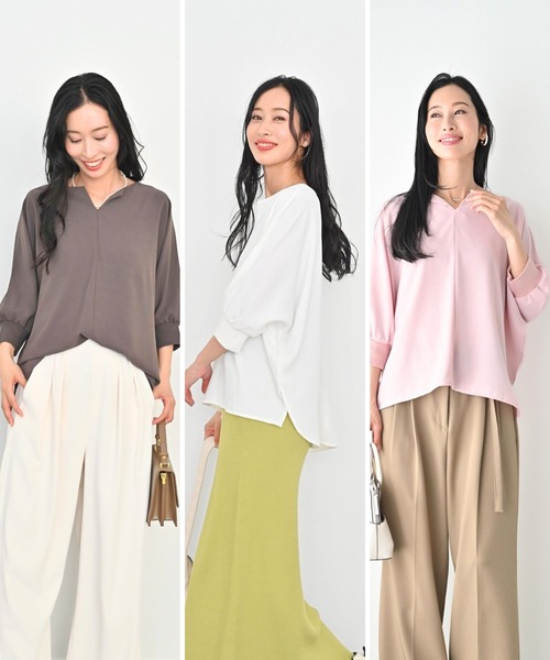 Ehre style(エーレスタイル)の「週5で使える 通勤 ブラウス ・UVカット ・洗える ・シワ無し(シャツ/ブラウス・レディース・ブラウン/ホワイト/ピンク・FREE)」の21枚目の写真