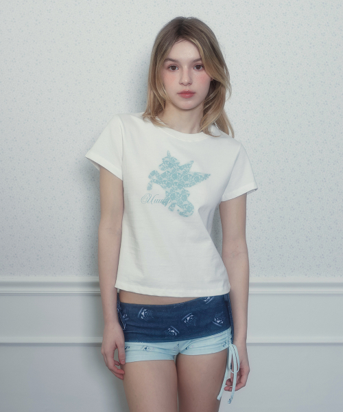 UUUUP(ユープ)の「ポニープリンティングT - アイボリー(Tシャツ/カットソー・レディース・その他・SMALL/MEDIUM)」の2枚目の写真