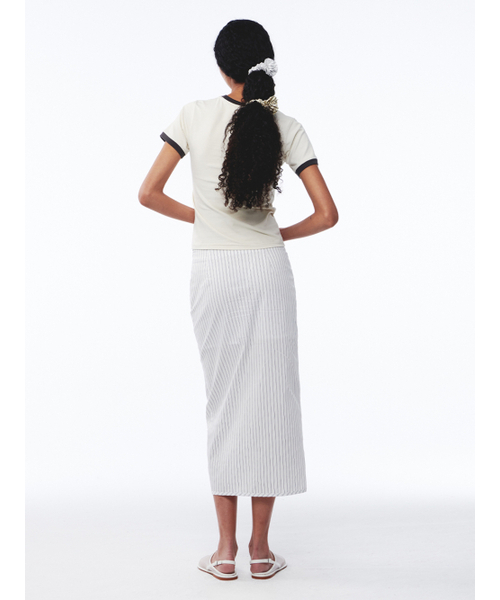 Kijun（キジュン）の「Stripe Corsage Long Skirt Off-White Stripe（スカート・レディース・その他・SMALL/MEDIUM/LARGE）」の3枚目の写真