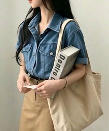 半袖襟付きデニムジャケット