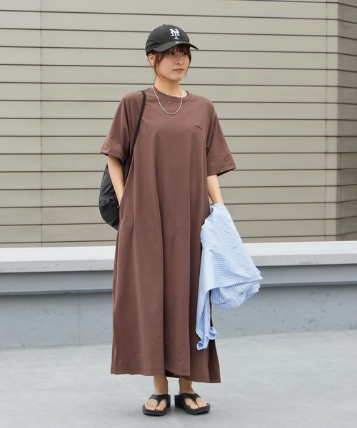 THOUSAND MILE(サウザンドマイル)の「THOUSAND MILE/サウザンドマイル SHORT SLEEVE OP シンプル ナチュラル レディース 2026年 夏 夏服(ワンピース・レディース・ホワイト/ブラック/ブラウン・FREE)」の3枚目の写真