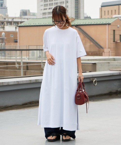 THOUSAND MILE(サウザンドマイル)の「THOUSAND MILE/サウザンドマイル SHORT SLEEVE OP シンプル ナチュラル レディース 2026年 夏 夏服(ワンピース・レディース・ホワイト/ブラック/ブラウン・FREE)」の2枚目の写真