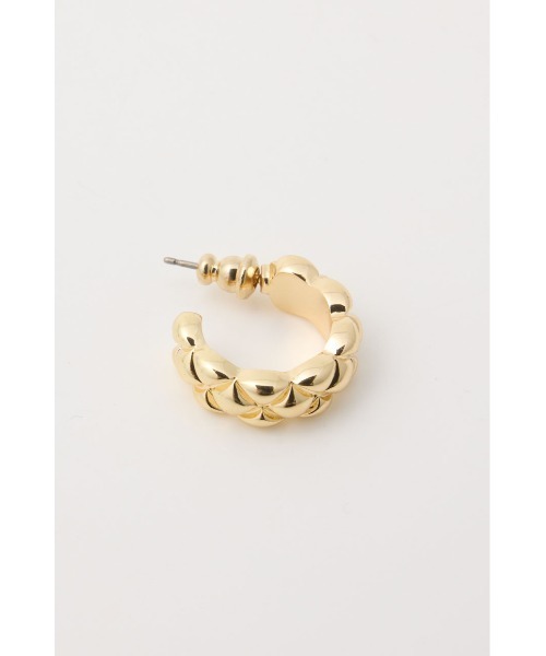 SLY（スライ）の「CROSS CUTTING HOOP P EARRING クロスカッティングフープピアス（ピアス（両耳用）・レディース・ゴールド/シルバー・FREE）」の8枚目の写真