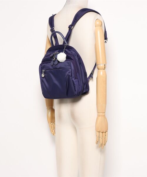 Kanana project(カナナプロジェクト)の「カナナプロジェクト リュックサック 7L PJ1-D2(バックパック/リュック・レディース・バーガンディー/ネイビー・FREE)」の6枚目の写真