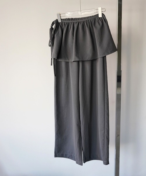 SANSeLF（サンセルフ）の「【SANSeLF】2WAYペプラムレイヤードワイドパンツ saw26s084（その他パンツ・レディース・ベージュ/グレー・FREE）」の19枚目の写真