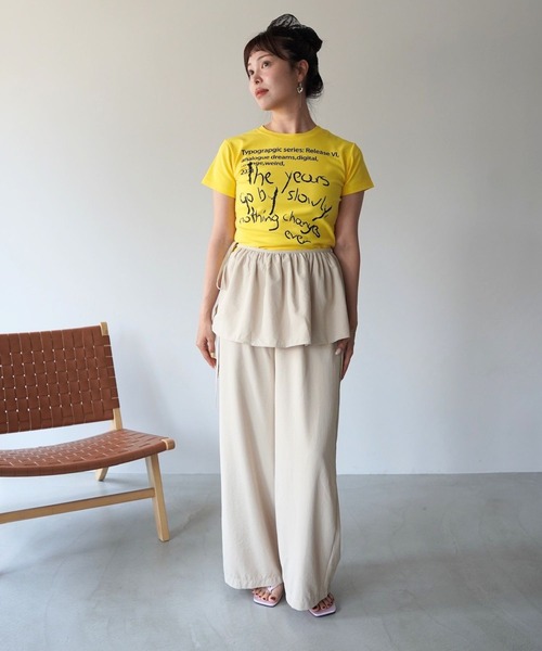 SANSeLF（サンセルフ）の「【SANSeLF】2WAYペプラムレイヤードワイドパンツ saw26s084（その他パンツ・レディース・ベージュ/グレー・FREE）」の10枚目の写真