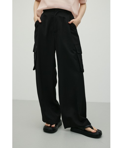 STYLEMIXER(スタイルミキサー)の「サテンカーゴパンツ(カーゴパンツ・レディース・ブラック/アイボリー/カーキ・SMALL/MEDIUM)」の3枚目の写真