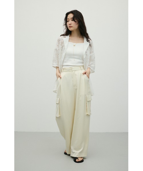 STYLEMIXER(スタイルミキサー)の「サテンカーゴパンツ(カーゴパンツ・レディース・ブラック/アイボリー/カーキ・SMALL/MEDIUM)」の12枚目の写真