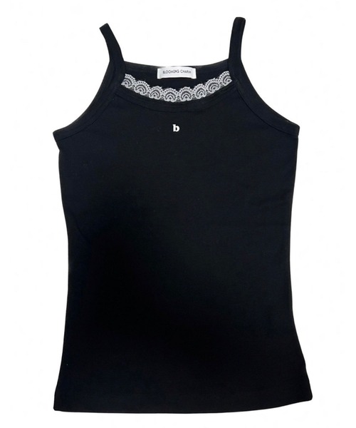 BLOOMING CHARM(ブルーミングチャーム)の「Logo camisole(キャミソール・レディース・ブラック・ONE SIZE)」の1枚目の写真