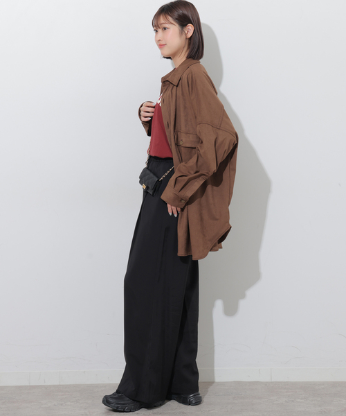 JOURNAL STANDARD relume（ジャーナルスタンダード　レリューム）の「フィブリルインタックイージーパンツ（その他パンツ・レディース・ブラック/ブラウン/ベージュ・38/36）」の5枚目の写真