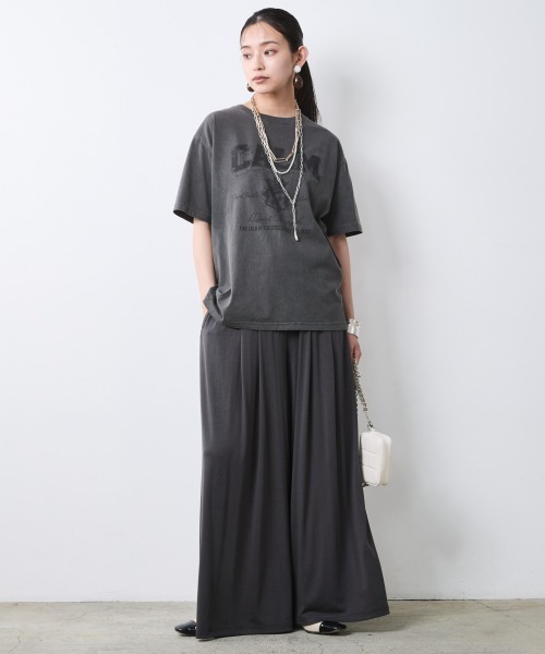 CHIC STYLE(シックスタイル)の「リュックスコンフォートカットソーパンツ<大きいサイズ有>シックスタイル(その他パンツ・レディース・チャコール/ダークブラウン・5L/4L/3L/LL/L/M)」の3枚目の写真
