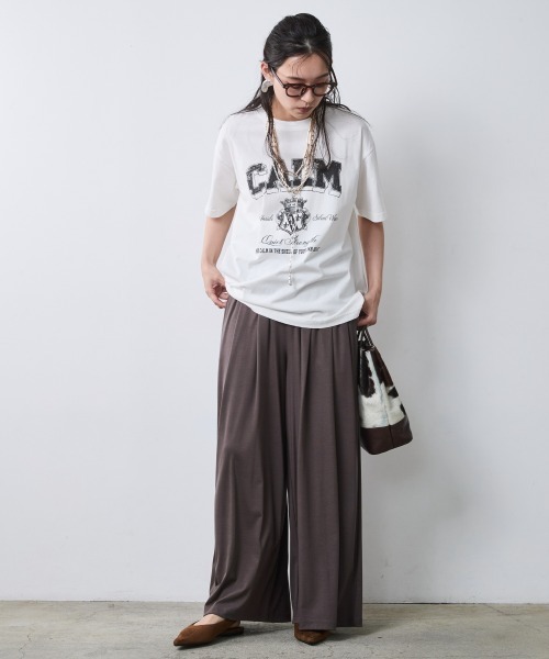 CHIC STYLE(シックスタイル)の「リュックスコンフォートカットソーパンツ<大きいサイズ有>シックスタイル(その他パンツ・レディース・チャコール/ダークブラウン・5L/4L/3L/LL/L/M)」の8枚目の写真