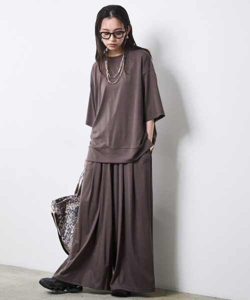 CHIC STYLE(シックスタイル)の「リュックスコンフォートカットソーパンツ<大きいサイズ有>シックスタイル(その他パンツ・レディース・チャコール/ダークブラウン・5L/4L/3L/LL/L/M)」の16枚目の写真
