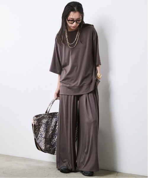 CHIC STYLE(シックスタイル)の「リュックスコンフォートカットソーパンツ<大きいサイズ有>シックスタイル(その他パンツ・レディース・チャコール/ダークブラウン・5L/4L/3L/LL/L/M)」の17枚目の写真