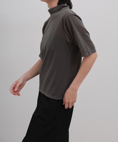 select MOCA(セレクトモカ)の「プチハイネックライトベロアTシャツ(Tシャツ/カットソー・レディース・ブラウン/チャコールグレー/ブラック・FREE)」の16枚目の写真