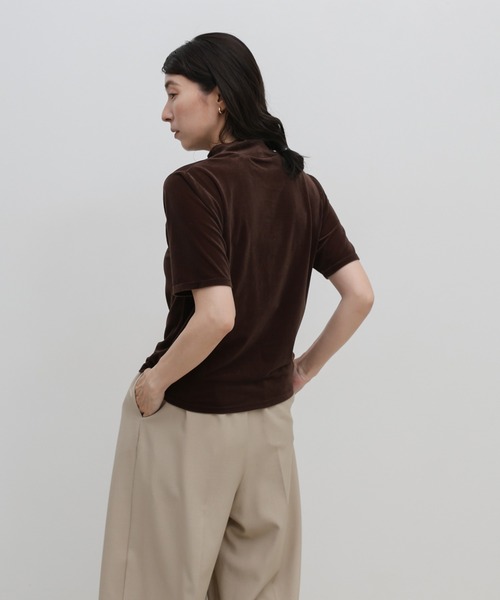select MOCA(セレクトモカ)の「プチハイネックライトベロアTシャツ(Tシャツ/カットソー・レディース・ブラウン/チャコールグレー/ブラック・FREE)」の20枚目の写真
