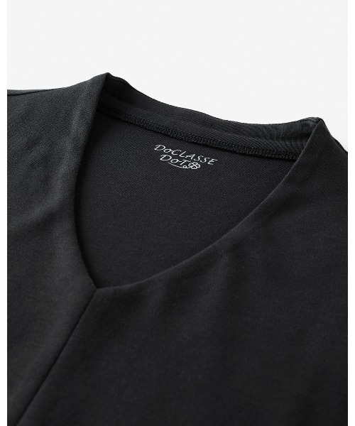 DoCLASSE（ ドゥクラッセ）の「立体Vネック長め丈/8分袖・DoT（チュニック・レディース・ダークネイビー/ブラック/ネイビー/オフホワイト/ライトグレー・S/M/LL/L）」の12枚目の写真