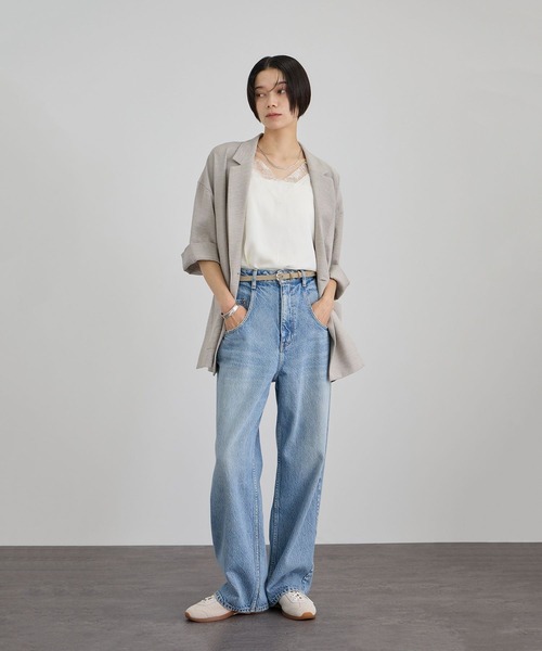 SALON adam et rope'（サロン アダム エ ロペ）の「ヘアリーレザーナローベルト（ベルト・レディース・ベージュ・FREE）」の4枚目の写真