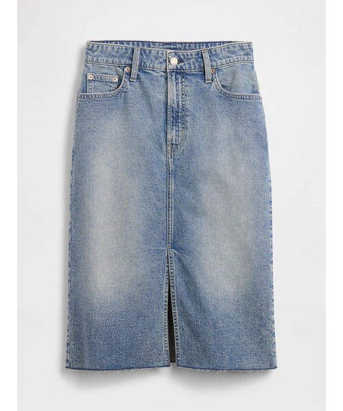 GAP(ギャップ)の「ハイライズ デニム ミディ ペンシルスカート(デニムスカート・レディース・インディゴブルー・23/24/25/26/27/28/29)」の3枚目の写真