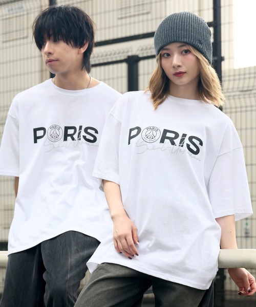 PARIS SAINT-GERMAIN(パリサンジェルマン)の「【Paris Saint-Germain/パリサンジェルマン】アソートロゴ アートワークデザイン 半袖Tシャツ(Tシャツ/カットソー・メンズ・ブラック系1/ホワイト系3/ホワイト系1/ブラック系3/ブラック系2/ホワイト系2/ブラウン系3/ブラウン系1/ブラウン系2・M/L/XL)」の3枚目の写真