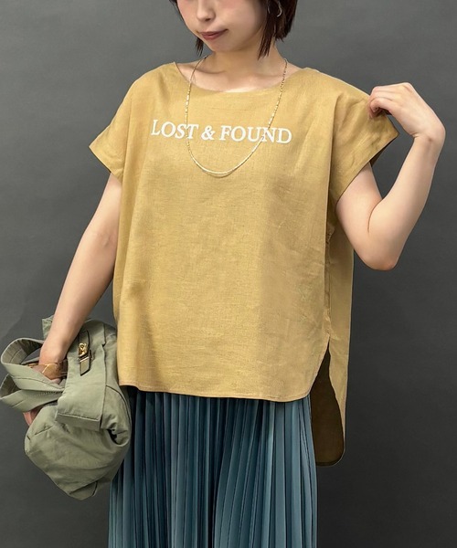 NICOLE white(ニコルホワイト)の「フレンチスリーブブラウス(シャツ/ブラウス・レディース・レッド/ベージュ/ブラック・FREE)」の3枚目の写真