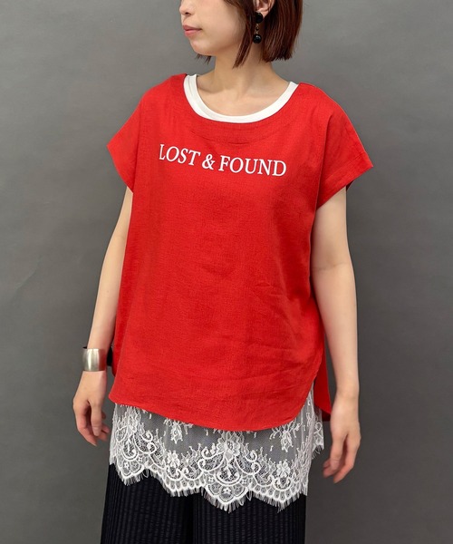 NICOLE white(ニコルホワイト)の「フレンチスリーブブラウス(シャツ/ブラウス・レディース・レッド/ベージュ/ブラック・FREE)」の1枚目の写真