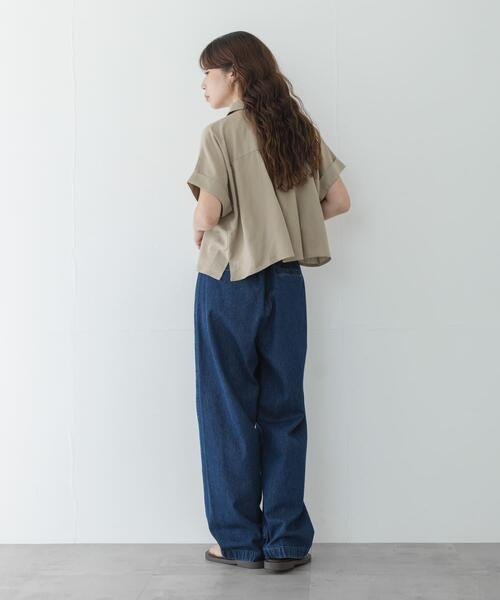 URBAN RESEARCH Sonny Label(アーバンリサーチサニーレーベル)の「リネン混クロップドドルマンシャツ(シャツ/ブラウス・レディース・ネイビー/ベージュ/ホワイト系その他・FREE)」の19枚目の写真
