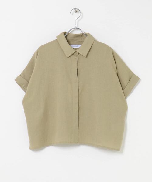 URBAN RESEARCH Sonny Label(アーバンリサーチサニーレーベル)の「リネン混クロップドドルマンシャツ(シャツ/ブラウス・レディース・ネイビー/ベージュ/ホワイト系その他・FREE)」の20枚目の写真