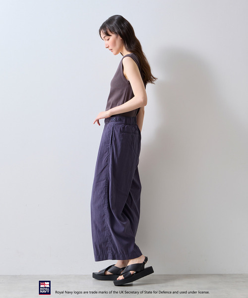 ROYAL NAVY(ロイヤルネイビー)の「《別注》【ROYAL NAVY/ロイヤルネイビー】トロピカルトラウザーパンツ(その他パンツ・レディース・ネイビー/イエロー/グレイッシュベージュ/ブラウン・2/4/3)」の20枚目の写真