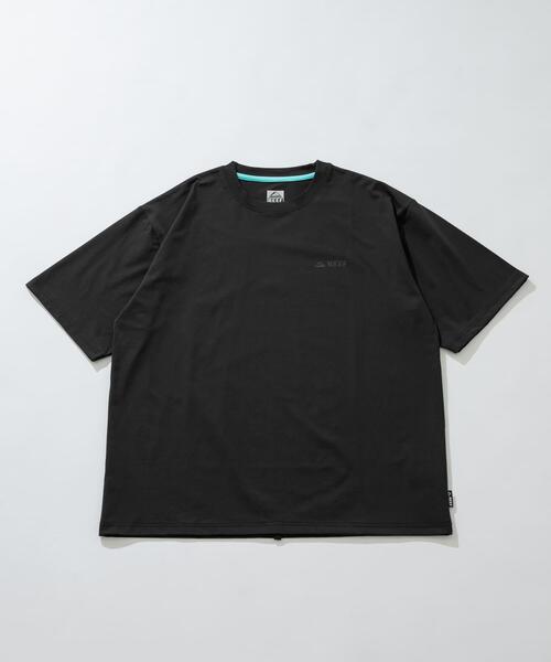 REEF(リーフ)の「REEF 1POINT LOGO RASH SHORT-SLEEVE T-SHIRTS(Tシャツ/カットソー・メンズ・ブラック/ホワイト・LARGE/MEDIUM)」の1枚目の写真