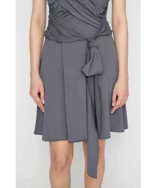 LAGUA GEM（ラグアジェム）の「OVERLAP TIE ミニワンピース（ワンピース・レディース・グレー/ブラック・SMALL/MEDIUM）」の15枚目の写真