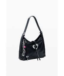 Heart Metal Shoulder Bag/ハートメタル ショルダーバッグ ブラック
