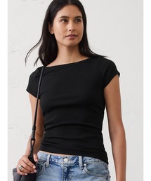 BANANA REPUBLIC FACTORY STORE リブボートネックトップス