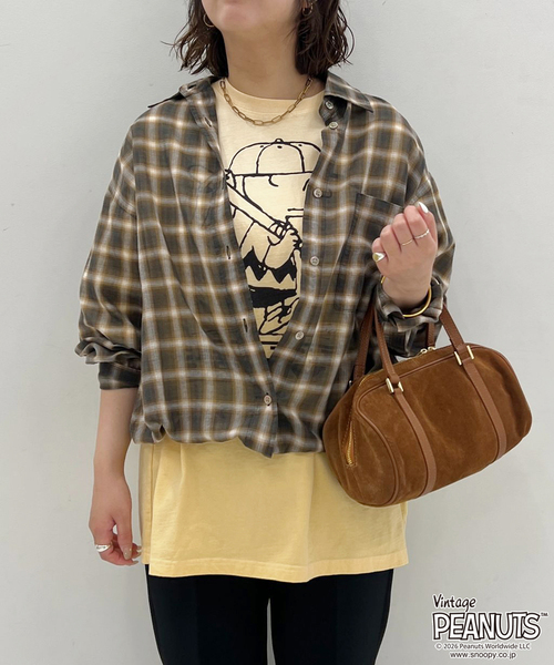 FRAMeWORK（フレームワーク）の「JOHNBULL/ジョンブル PEANUTS CHARLIE BROWN TEE（Tシャツ/カットソー・レディース・イエロー・FREE）」の15枚目の写真